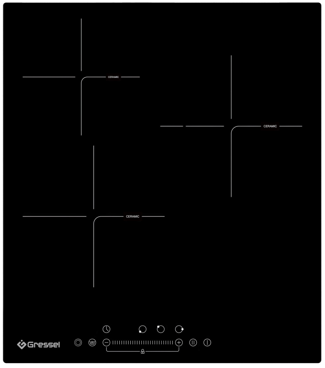 

Электрическая варочная панель Gressel U45D29S100, Черный