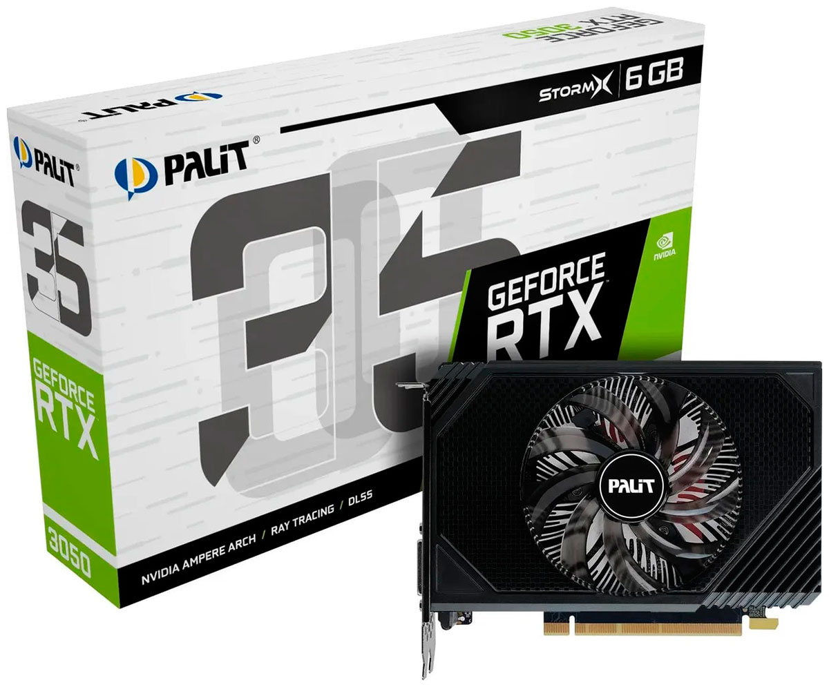 Изображение товара Видеокарта Palit GeForce RTX 3050 StormX 6Gb (NE63050018JE-1072F)