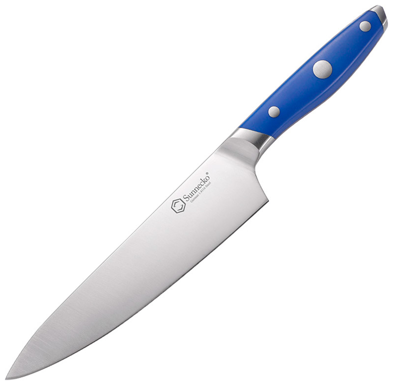 Изображение товара Нож шеф-повара Sunnecko 8 Inch Chef Knife (Star Blue), 1.4116 (9cr18CoMOV) HRC56+-2, синий