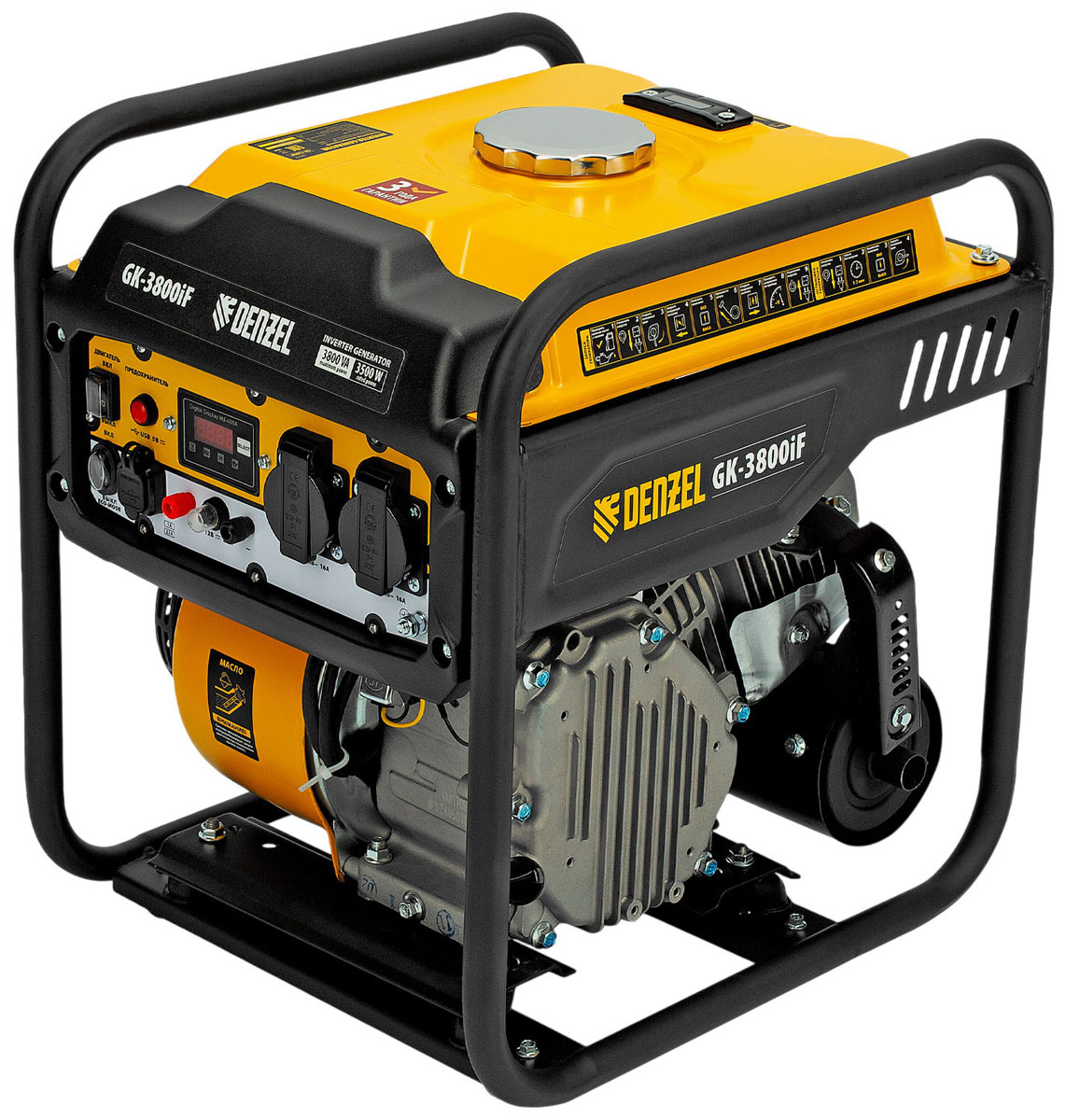 Изображение товара Инверторный генератор Denzel GK-3800iF 3,8 кВт с автоматикой и USB