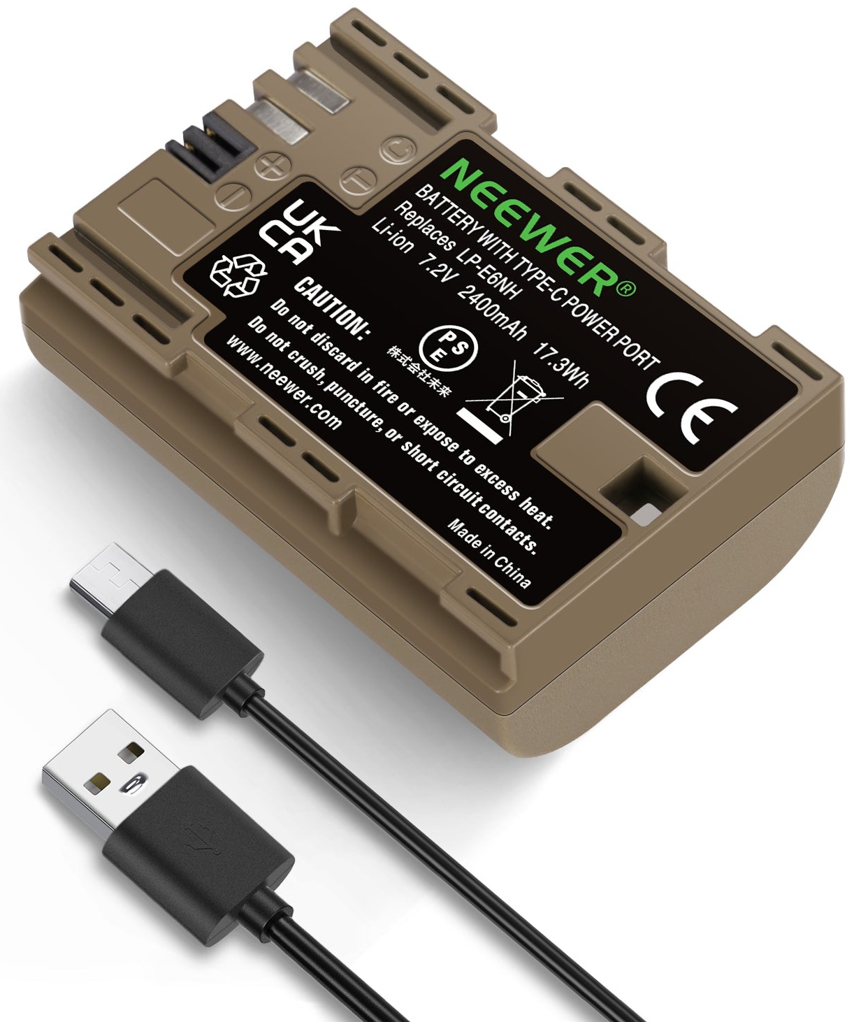 

Аккумулятор Neewer LP-E6NH, 2400 мАч, для камеры Canon (NWR9583-10101864), Коричневый