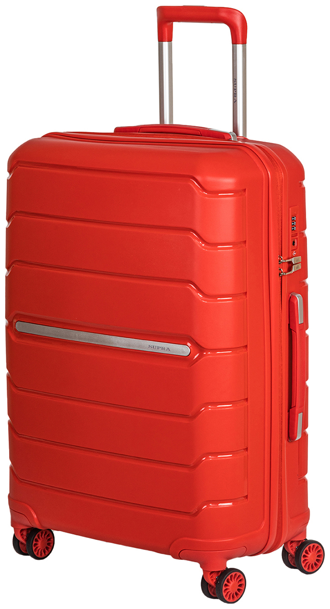 Изображение товара Чемодан Supra STS-1004-M красный перец легкий и прочный с TSA замком 60 л