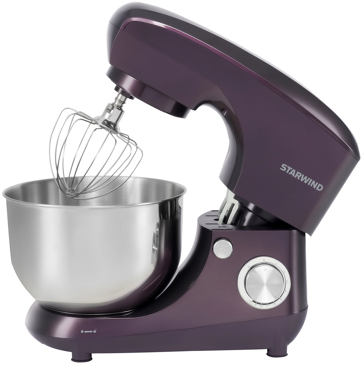 Изображение товара Миксер планетарный Starwind SPM5180, 1300 Вт, ежевичный