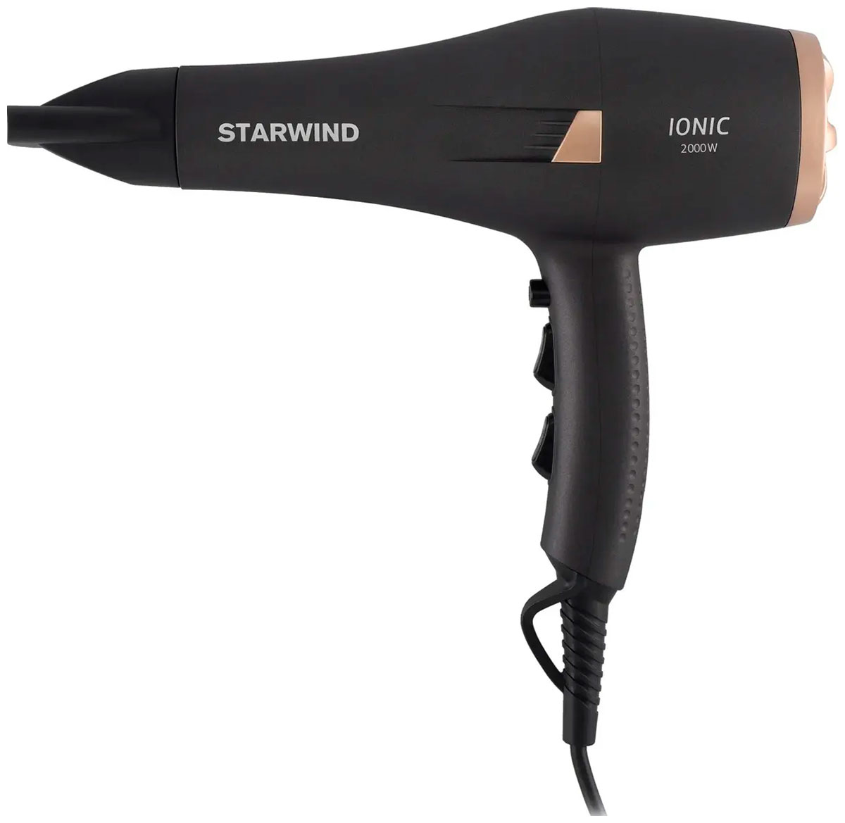 Изображение товара Фен Starwind SHD 6077, 2000Вт, графит/золотистый