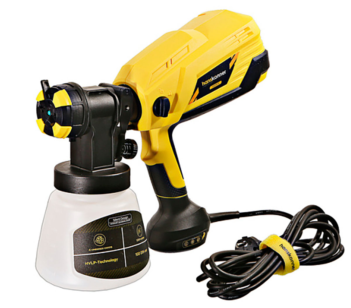 Изображение товара Краскопульт Hanskonner HSG9675, 750Вт, 0-1200мл/мин, 100DIN/сек, малошумный, шнур 4м