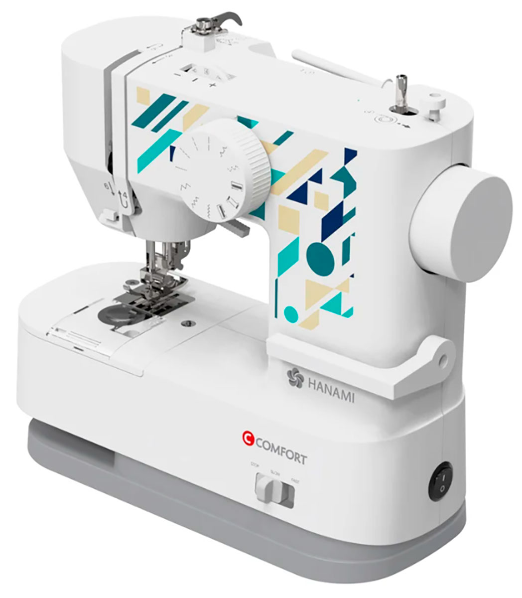 Изображение товара Швейная машина Comfort 23 мини белая компактная бытовая с ротационным челноком