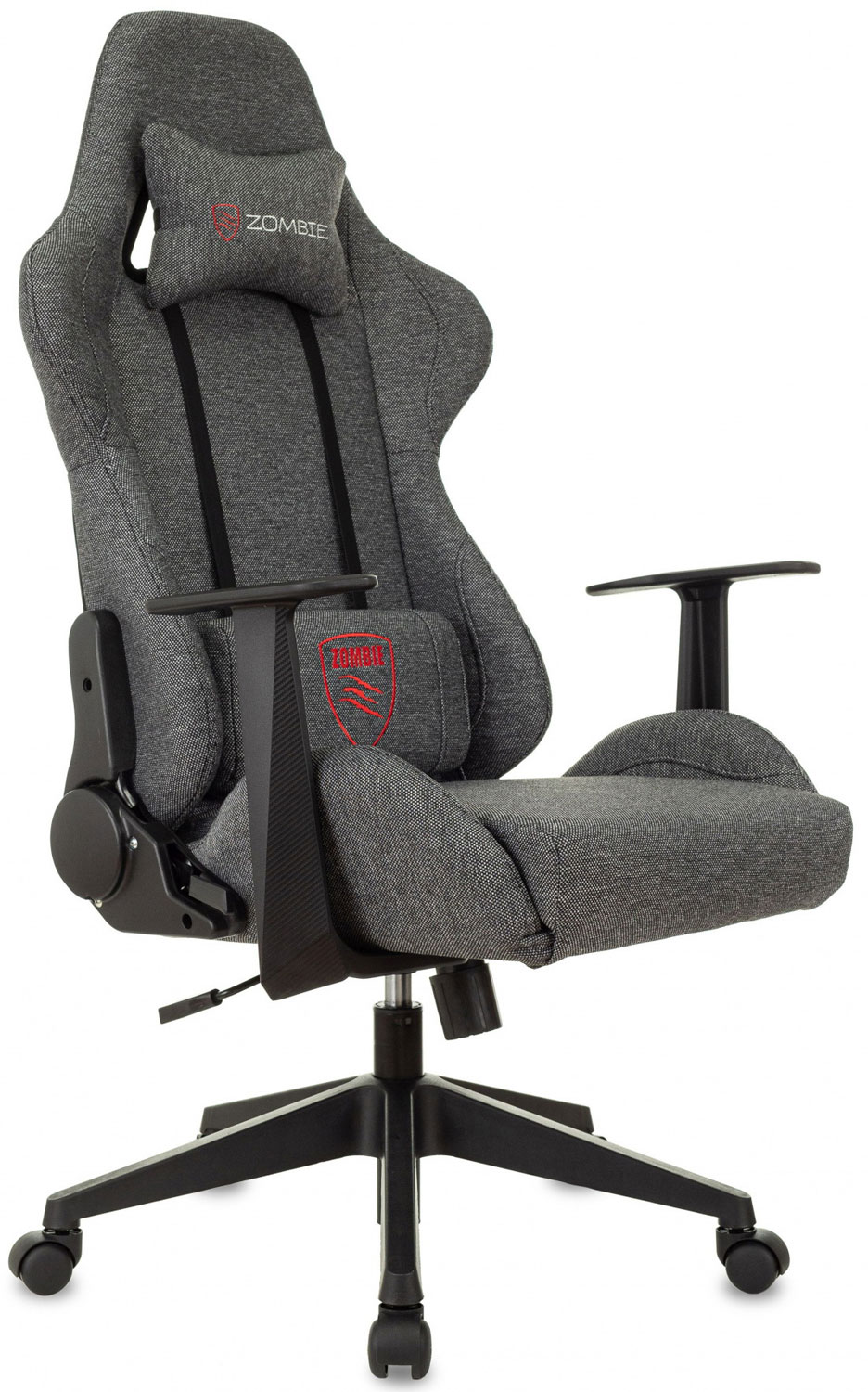 Изображение товара Современное игровое кресло Zombie Neo серого цвета с подголовником и регулировками