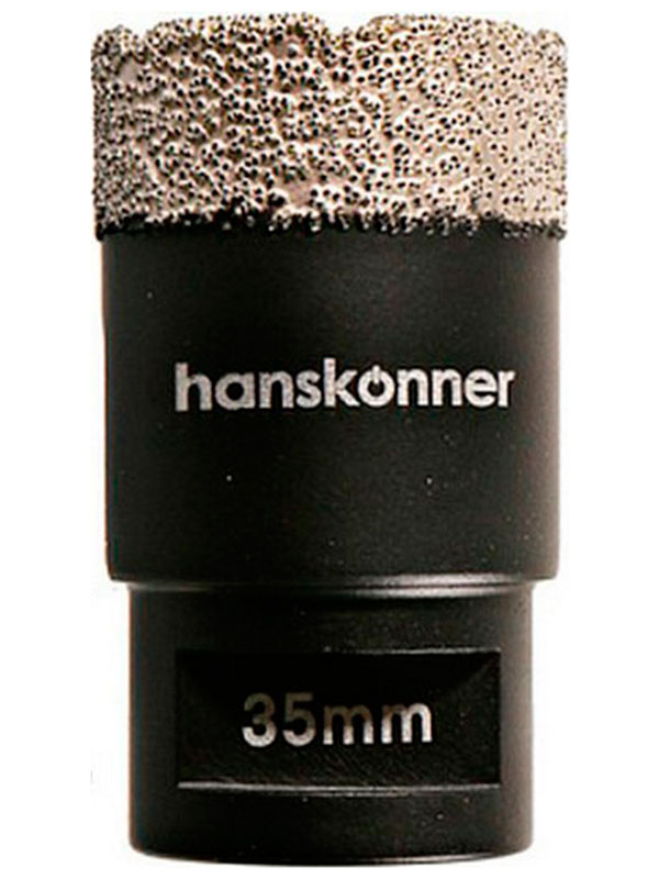Изображение товара Коронка алмазная для УШМ Hanskonner TilePro, 35 мм, вакуумн. спекание алмазов (H1055-10-35)