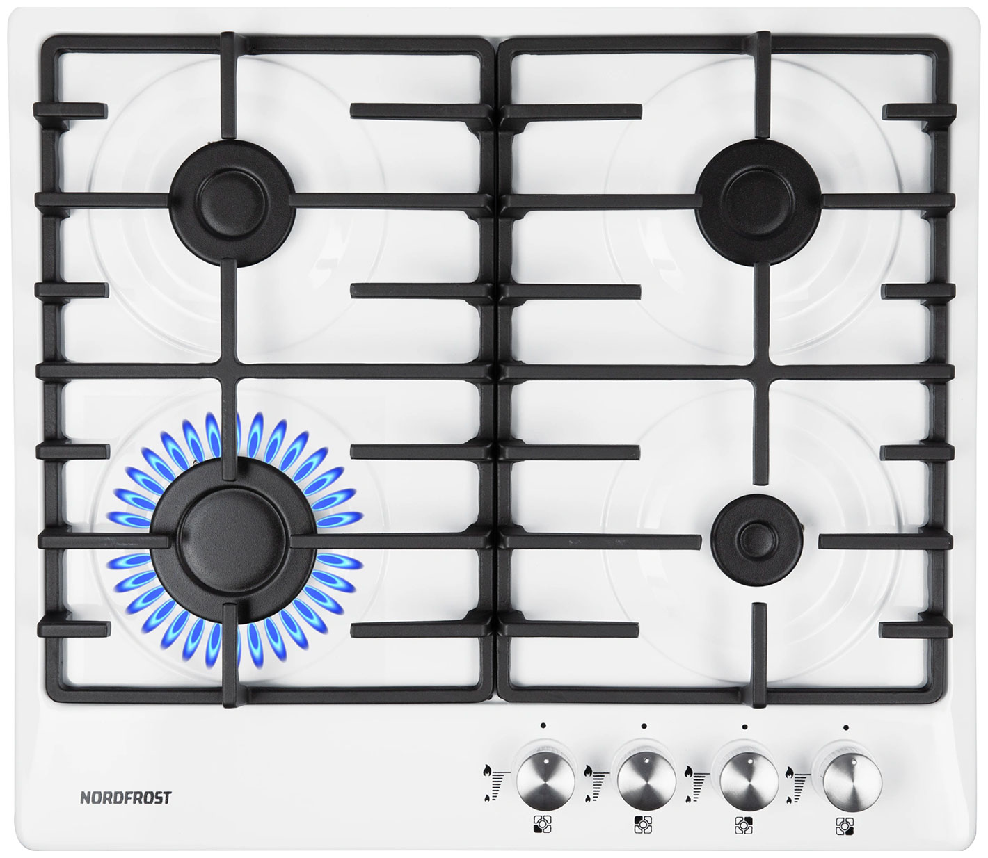 Изображение товара Газовая варочная панель NordFrost HS 6043 W с 4 конфорками