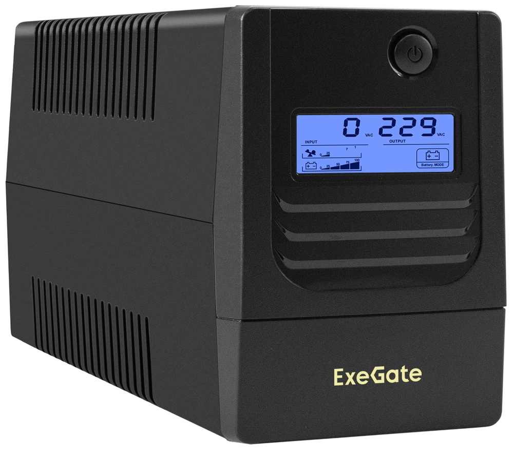 

Источник бесперебойного питания ExeGate Smart LB-500.LCD.AVR.4C13, Черный