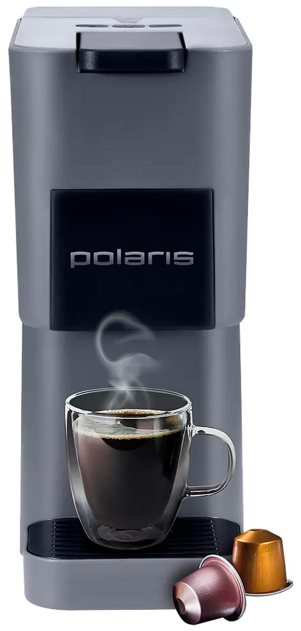 Изображение товара Кофеварка Polaris 3 в 1 PCM 2038 графитовая капсульная 20 бар