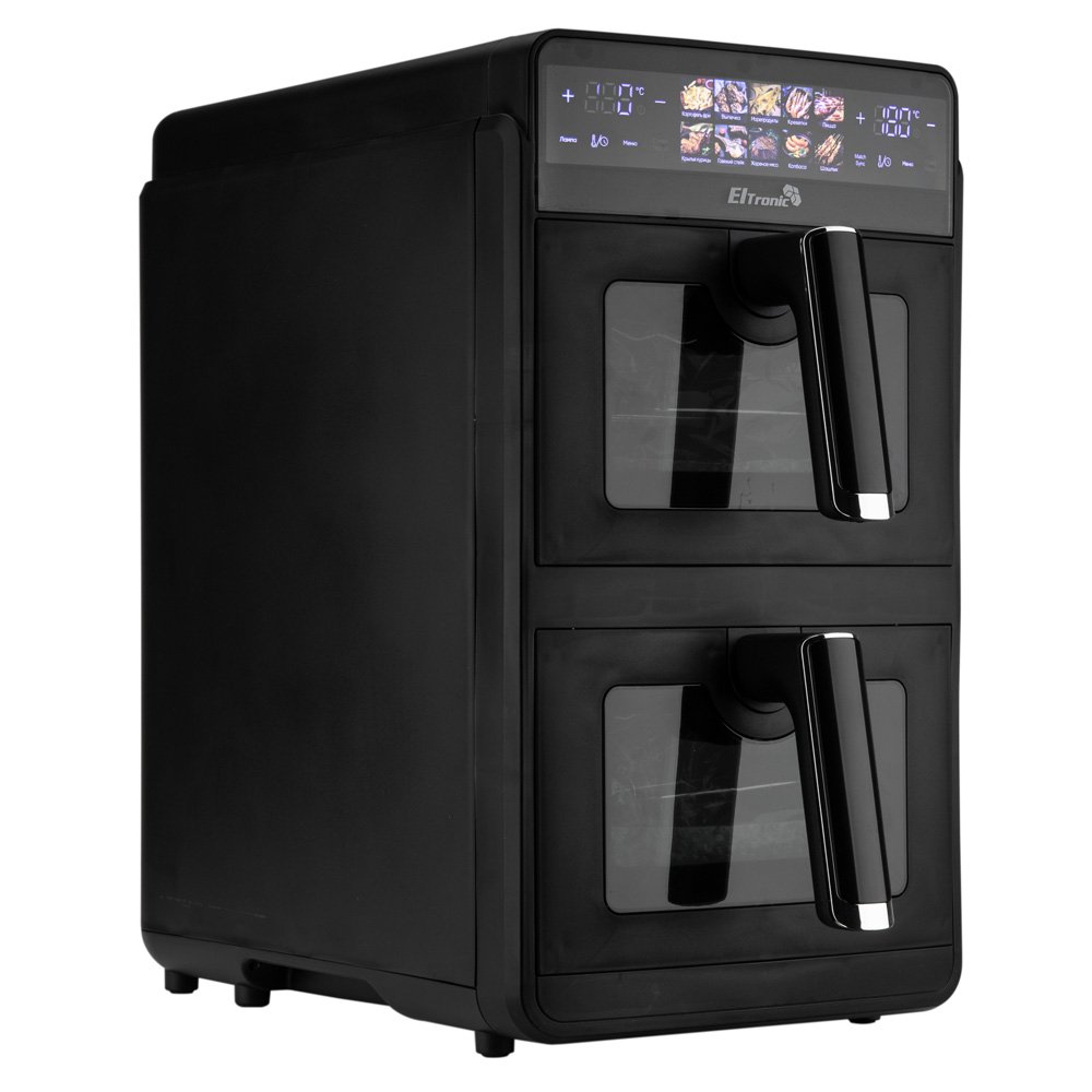 Изображение товара Аэрогриль ELTRONIC (777-04) 12 литров/2600w 2 ЧАШИ (черный) Изображение товара Аэрогриль ELTRONIC (777-04) 12 литров/2600w 2 ЧАШИ (черный)