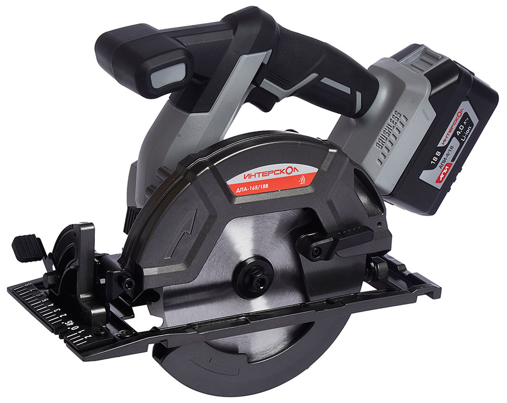 Изображение товара Дисковая (циркулярная) пила Интерскол ДПА-165/18В (ручная)