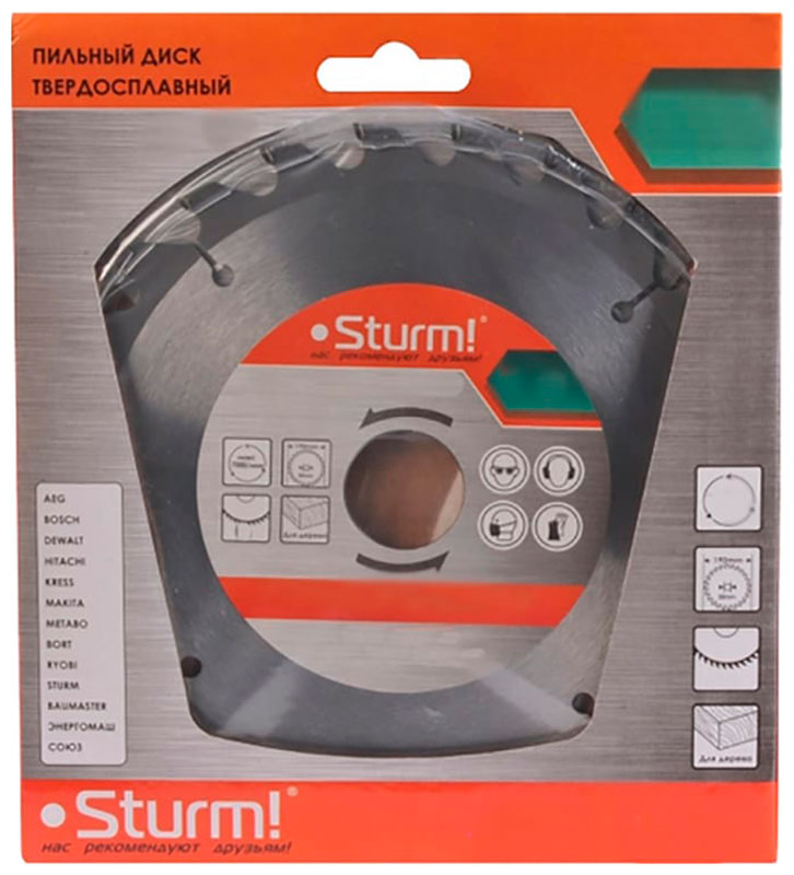 Изображение товара Пильный диск Sturm! 9020-160-20-24T для дерева и материалов