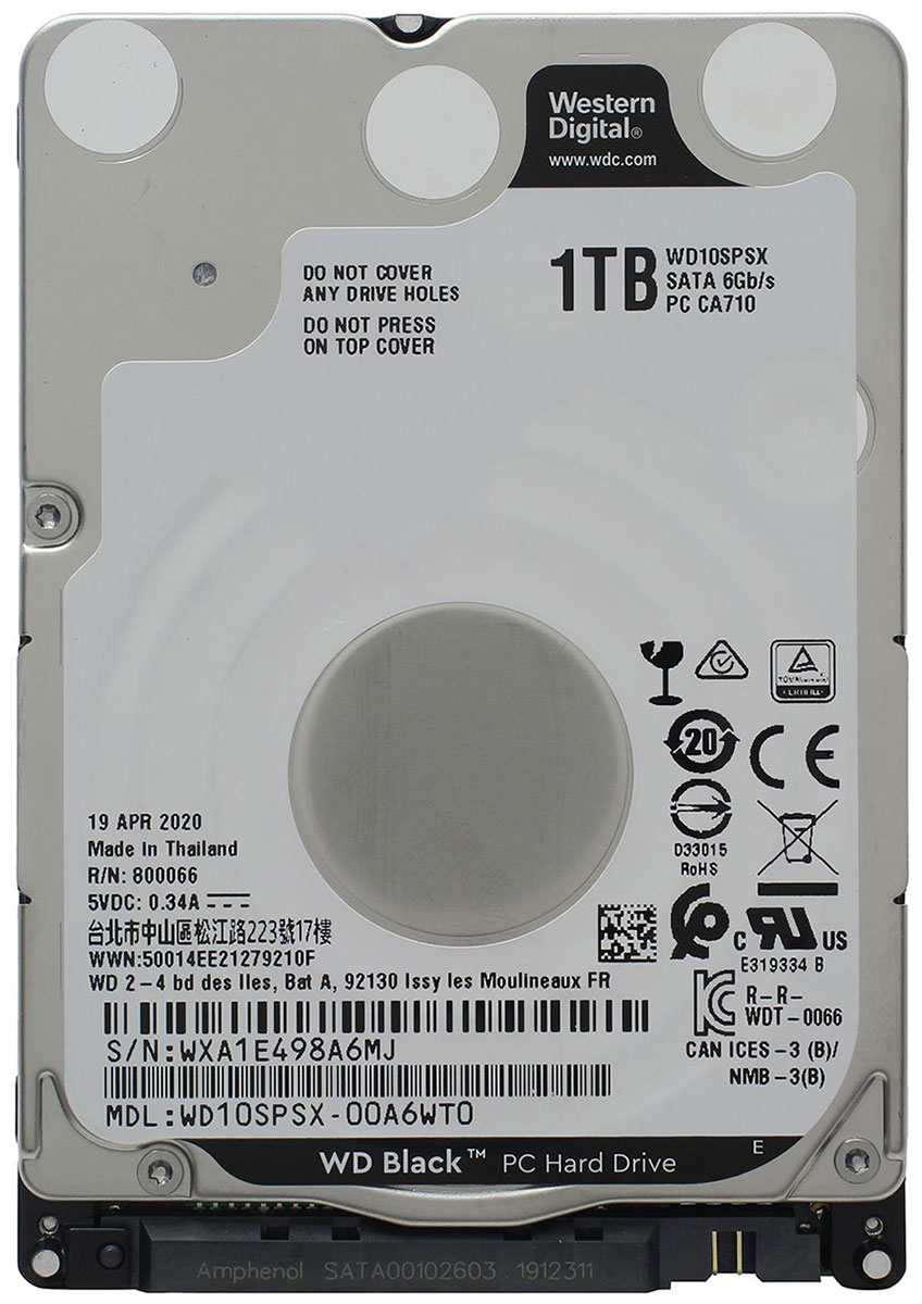 Изображение товара Жесткий диск HDD Western Digital Black SATA-III 1Tb WD10SPSX 7200rpm 64Mb 2.5