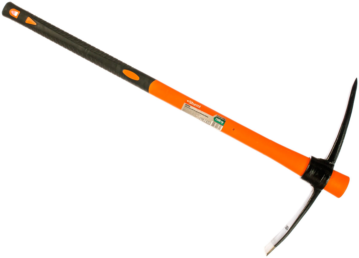 Изображение товара Кирка Sturm! 1076-01-1500 1500 гр., РАСПОРНАЯ ФИБЕРГЛАССОВАЯ РУКОЯТКА