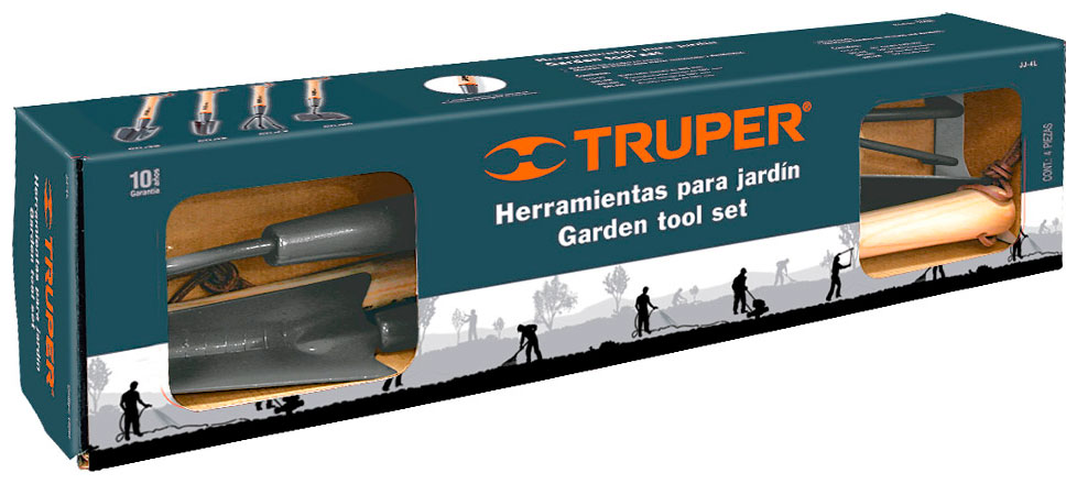 Изображение товара Набор садового инструмента из четырех предметов Truper 15" JJ-4L 15040