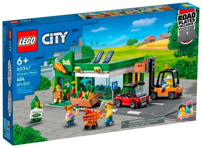 Конструктор Lego City Продуктовый магазин 60347 игровой набор тележка с фастфудом 33 19 5 x24см 6 у971
