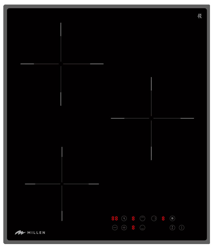 Изображение товара Электрическая варочная панель Millen MIH 451 BL с индукционными конфорками
