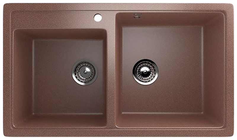 Изображение товара Кухонная мойка из искусственного камня Ulgran U-200-307 терракот двуцветная
