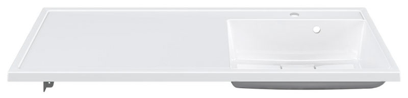 Изображение товара Раковина Magenta 1200 R от Paola Magenta из литьевого мрамора белого цвета