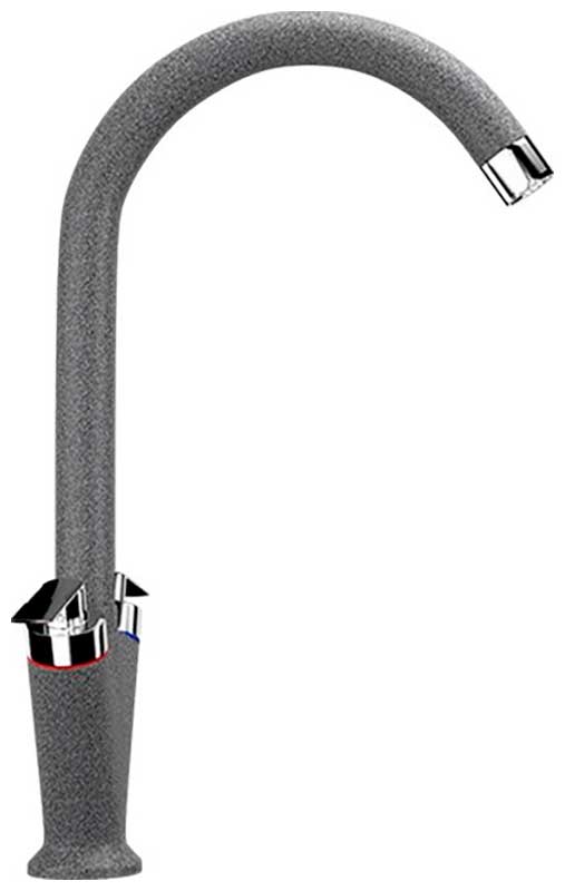 Изображение товара Кухонный смеситель Ulgran U-011 темно-серый с поворотным изливом и керамической кран-буксой