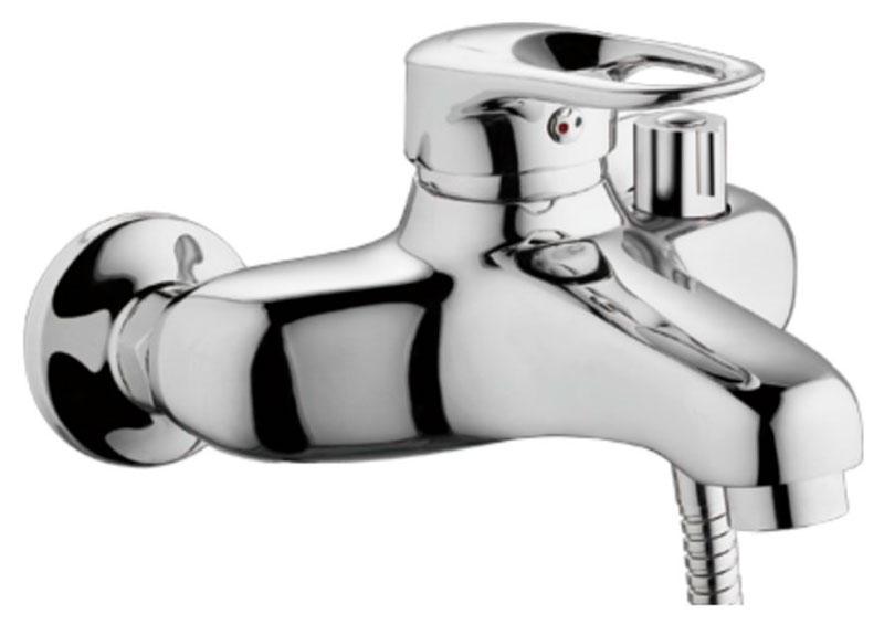 Изображение товара Смеситель для ванны Haiba HB04 хром настенный с душевым гарнитуром