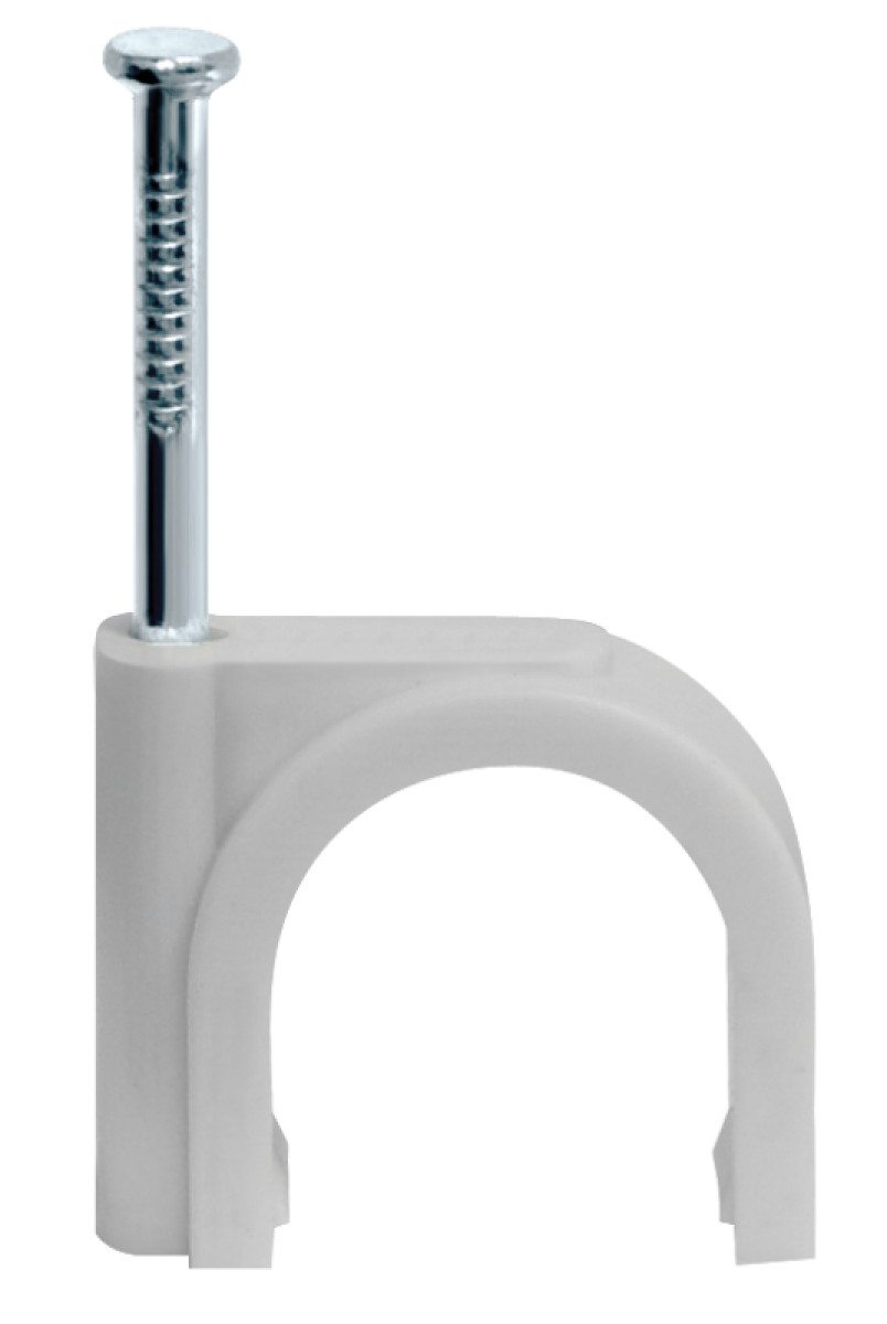 Изображение товара Кабели, провода и аксессуары Navigator Скоба крепежная круглая с гвоздем d7мм NCR-07-50 (уп.50шт) Navigator