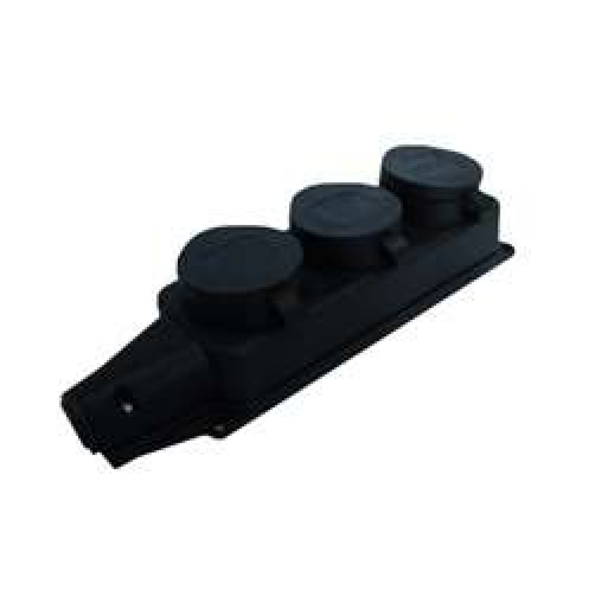 Изображение товара Розетки Универсал Колодка удлинителя 3-м с заземл. 16А IP44 1ф 250В еврослот с заглушками каучук UNIVersal