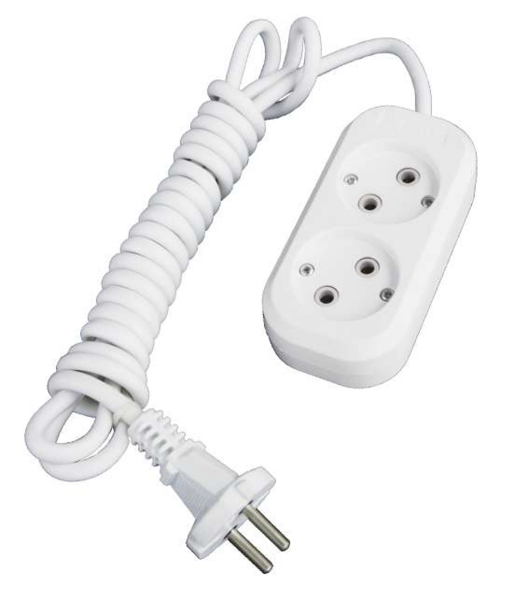 Изображение товара Универсальный удлинитель 2х3м без заземления IP20 10А Е-202