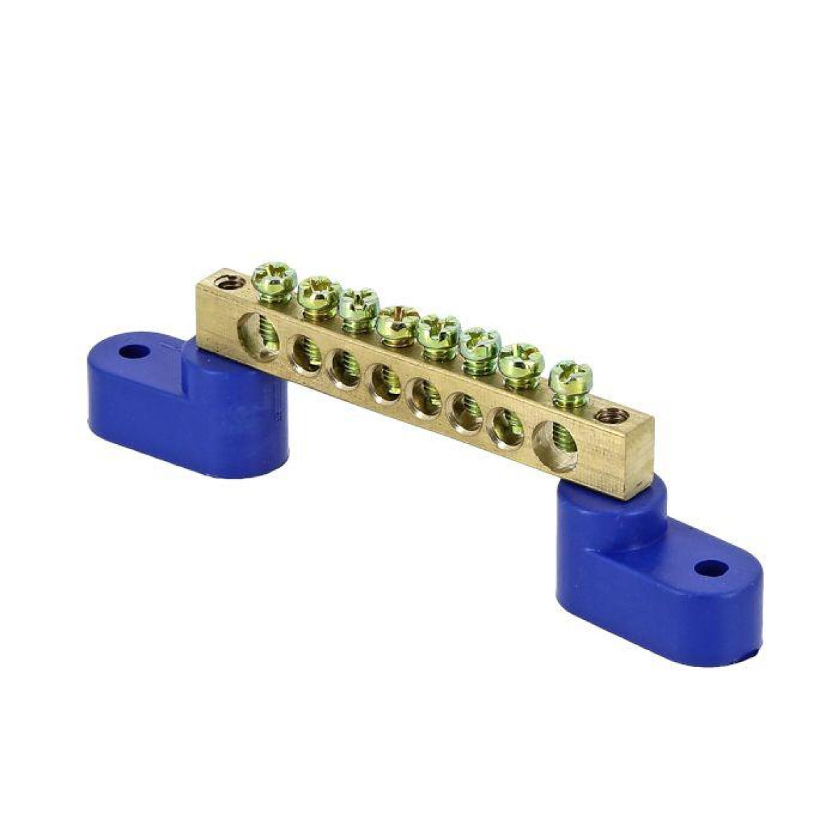 Изображение товара Высоковольтная нулевая шина EKF N 6х9 8 отвер латунь для электрощитка