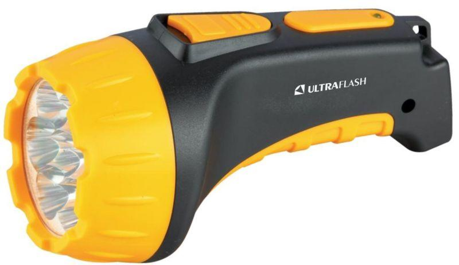 Изображение товара Фонари и переносные световые приборы Ultraflash Фонарь аккумуляторный LED3807 7LED 2 режима аккум. SLA 220В пластик. черн./желт. (кор.)