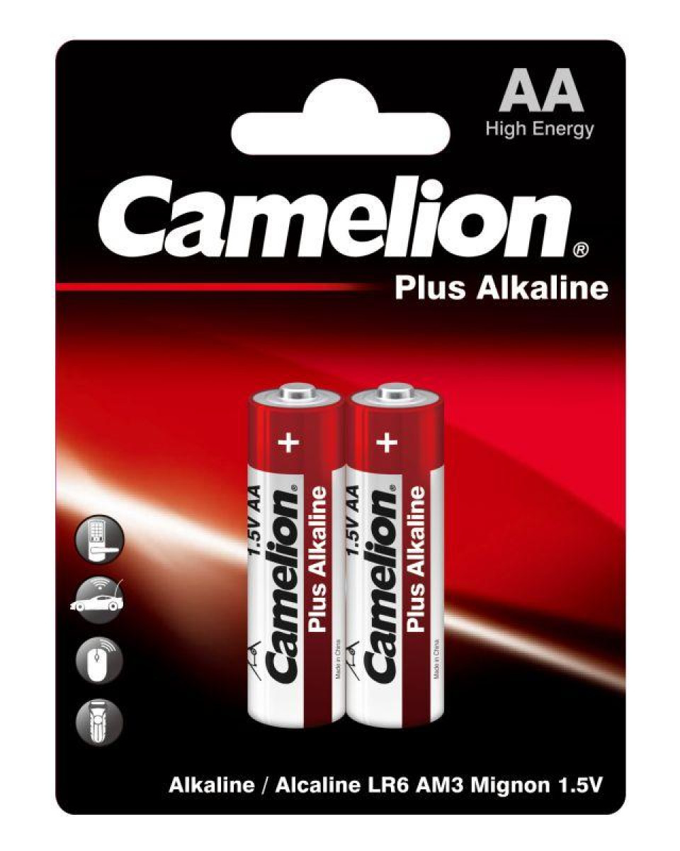 Изображение товара Camelion AA/LR6 Plus Alkaline батарейки 1.5 В, упаковка 2 шт