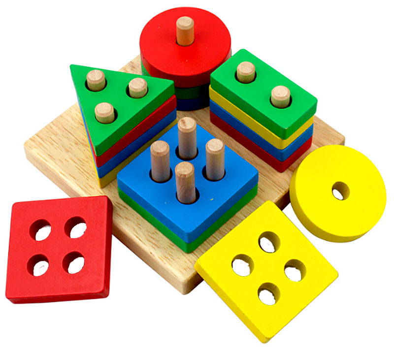 Изображение товара Деревянный сортер Lats Геометрические формы мод 2 — развивающая игрушка для малышей