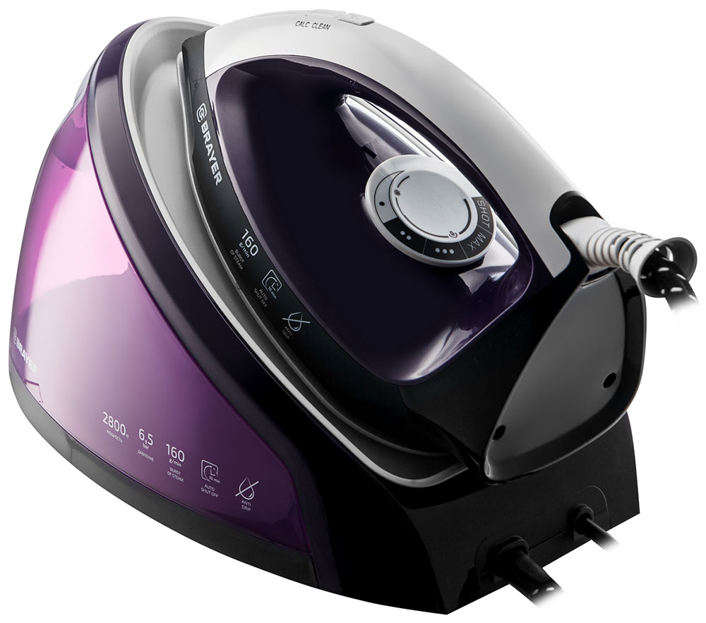 Изображение товара Паровая станция Brayer BR4152 фиолетовая мощный парогенератор