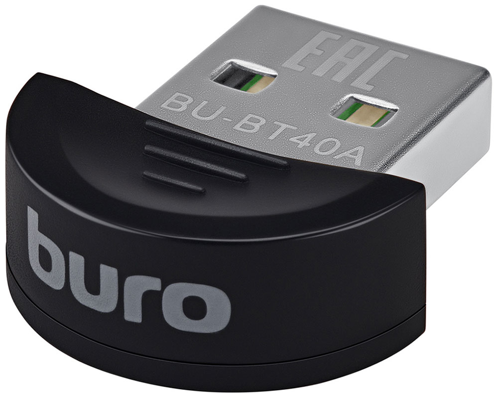 Изображение товара Адаптер Buro USB, (BU-BT40A), Bluetooth 4.0+EDR class 1.5, 20 м, черный