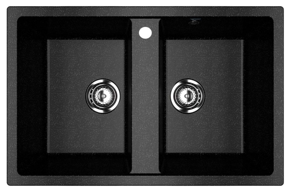 Изображение товара Кухонная мойка Ulgran U-608 черного цвета для стильной кухни