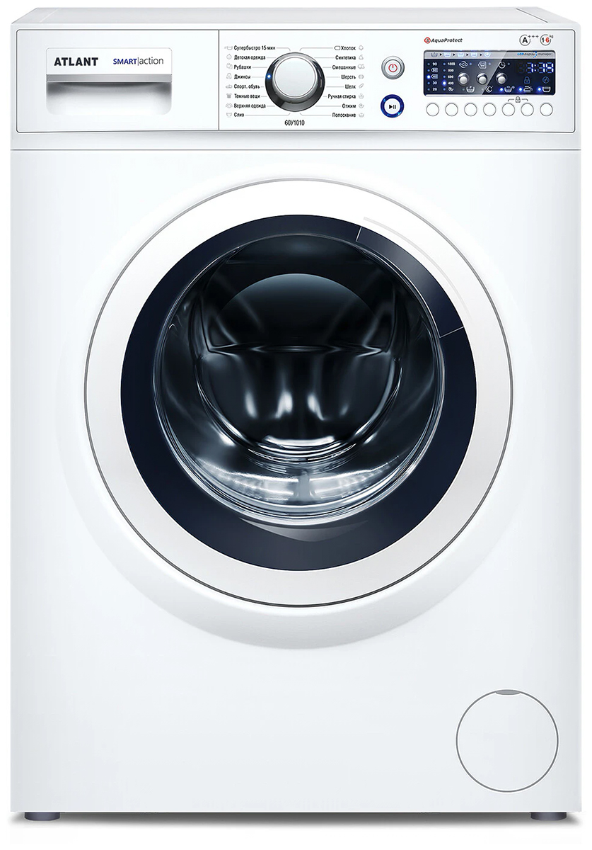 Изображение товара Стиральная машина Atlant СМА-60 У 1010-00 узкая с электронным управлением