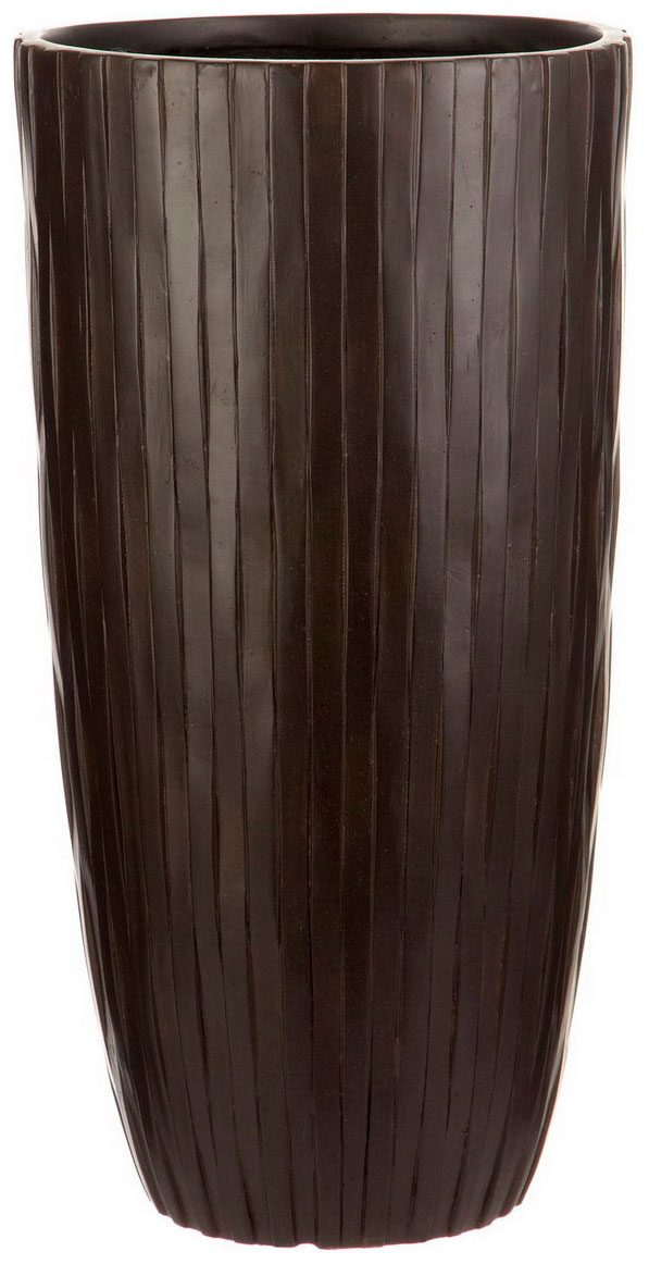 Напольный горшок для цветов Идеалист Lite Буллет, файберстоун, коричневый, Д23.5 В45 см, 19 л, ROWV23-AB