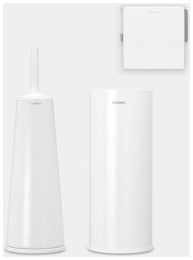 Изображение товара Набор аксессуаров Brabantia ReNew 3пр для ванной белый стильный и практичный