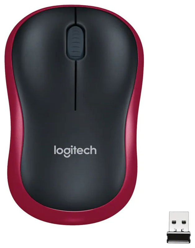 

Мышь Logitech M185 (910-002240) RED, Черный/красный