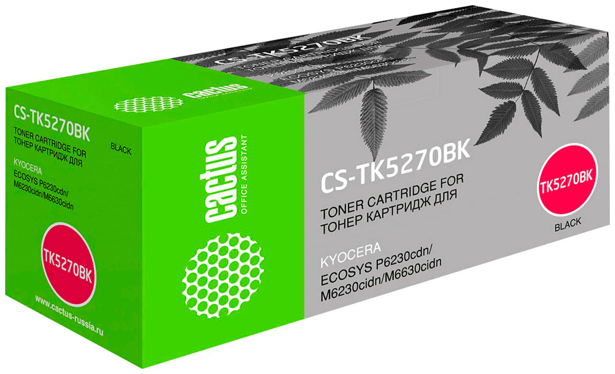 Изображение товара Лазерный картридж Cactus CS-TK5270BK для Kyocera 8000 страниц черный