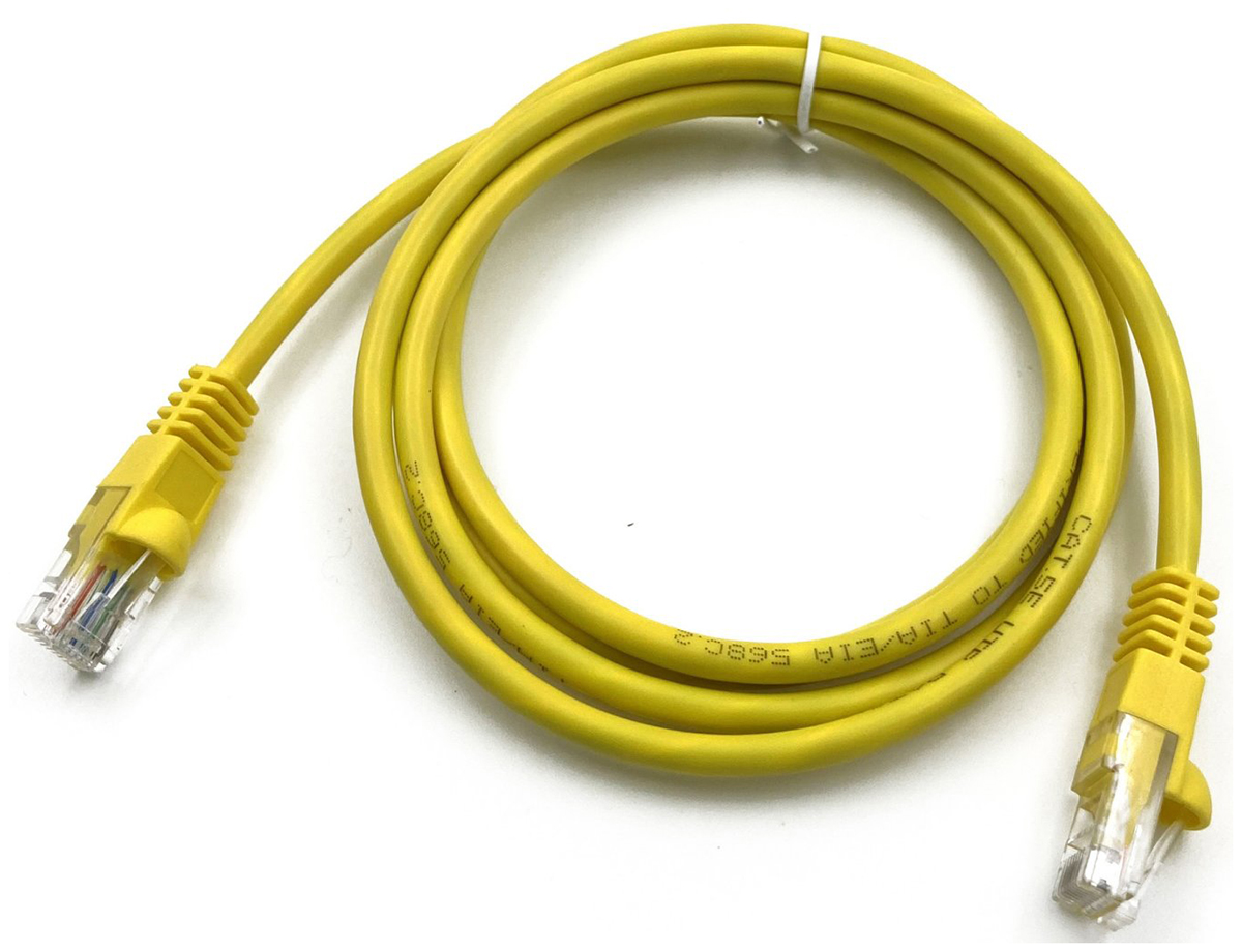 Изображение товара Патч-корд UTP cat5E 1. 5м желтый RJ-45 - надежное сетевое соединение