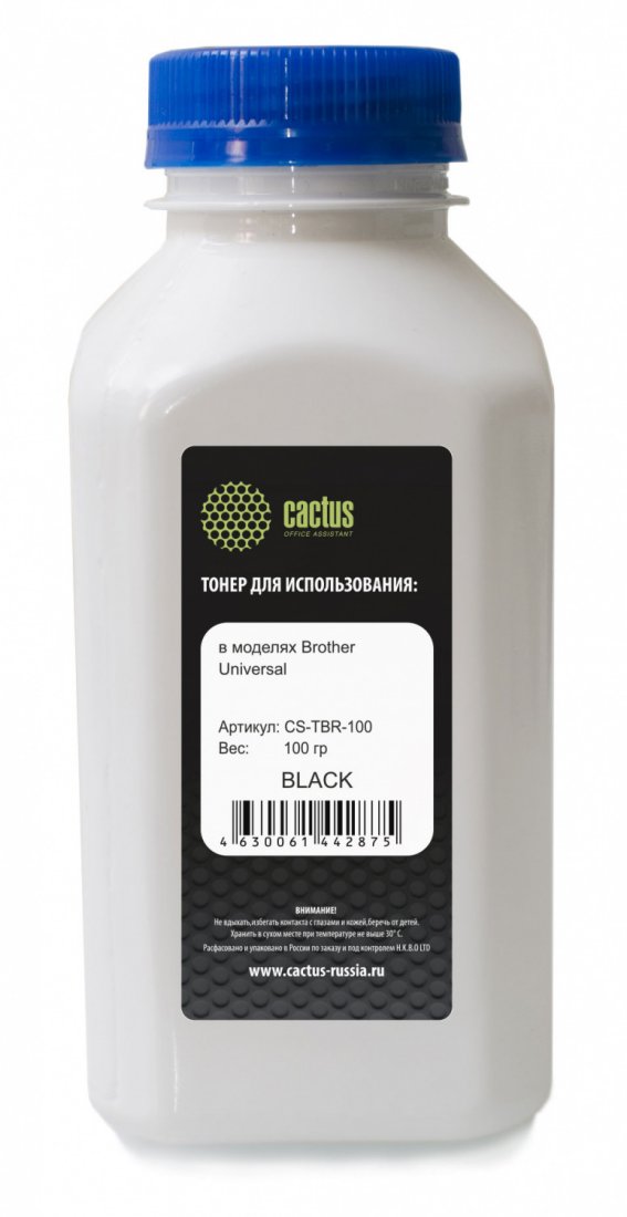 Изображение товара Тонер Cactus CS-TBR-100 черный 100 г для принтера Brother универсальный