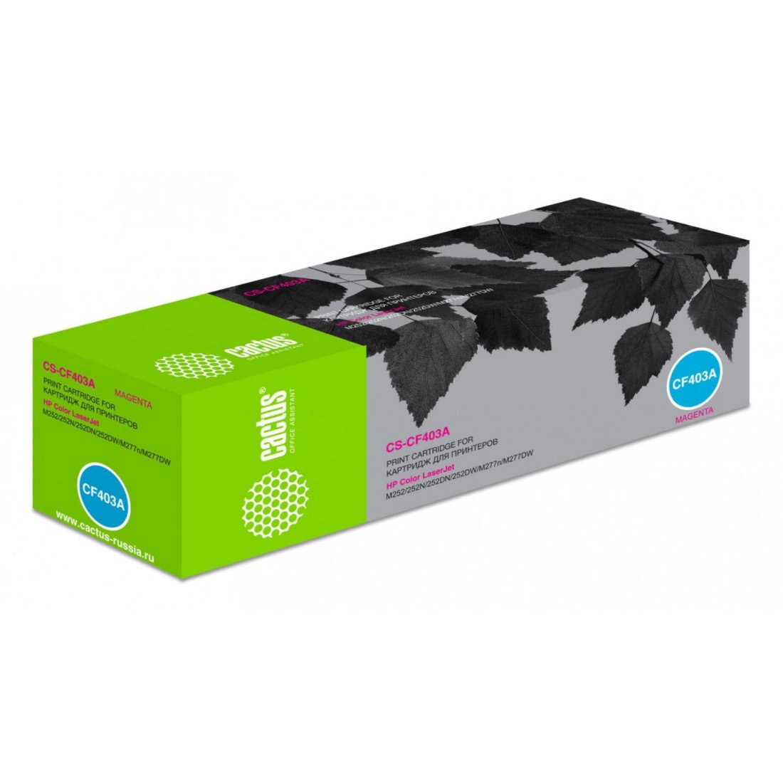 Изображение товара Картридж лазерный Cactus CS-CF403A CF403A пурпурный (1400стр.) для HP CLJ M252/252N/252DN/252DW/M277n/M277DW