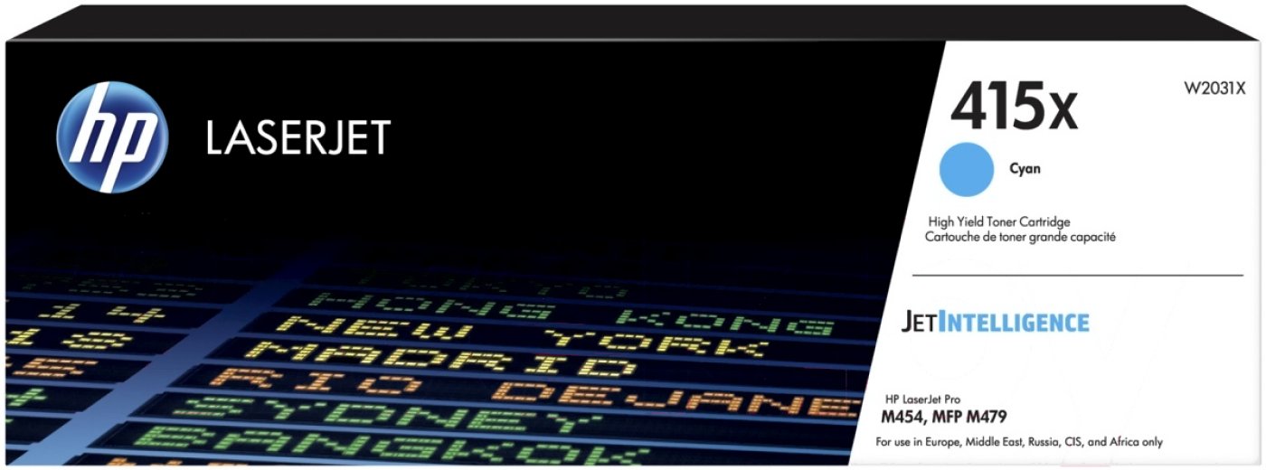 Изображение товара Лазерный картридж HP 415X W2031X голубой 6000 страниц совместимый HP M454 M479