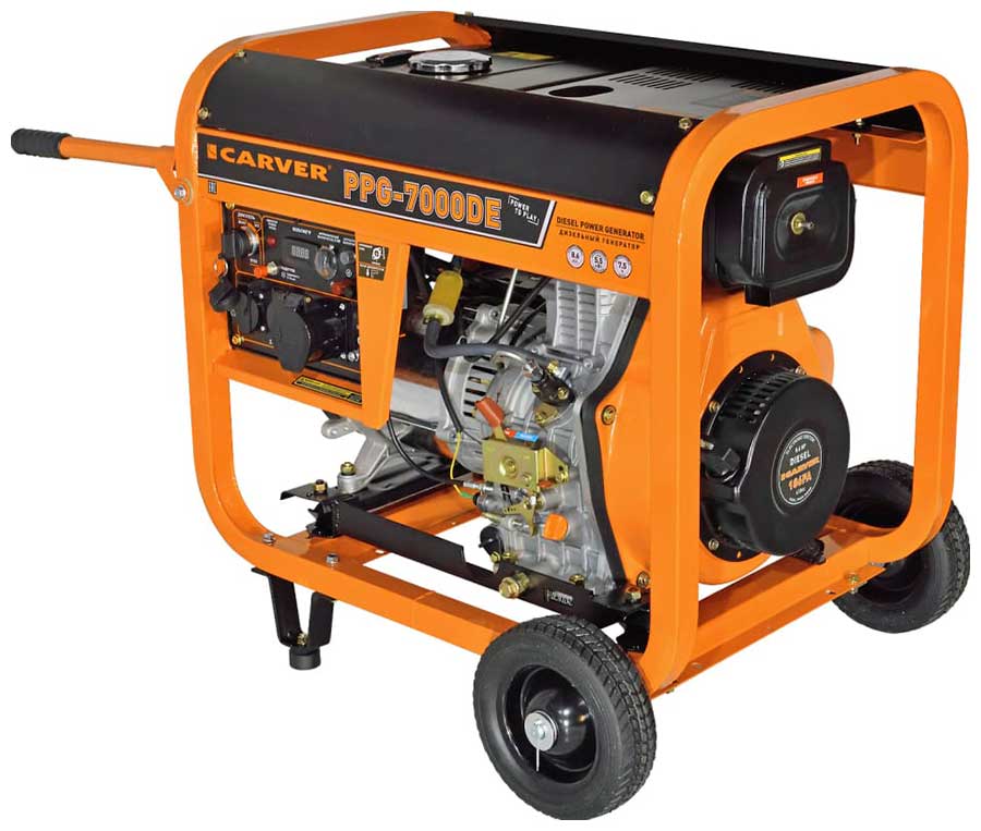 Изображение товара Генератор Carver PPG- 7000DE, 6.3кВт