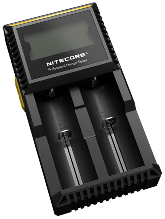 Изображение товара Зарядное устройство Nitecore D2 18650/16340 на 2*АКБ Intellicharge V2, совместим с Li-ion и Ni-MH/Ni-Cd аккумуляторами, с автоматическим определением