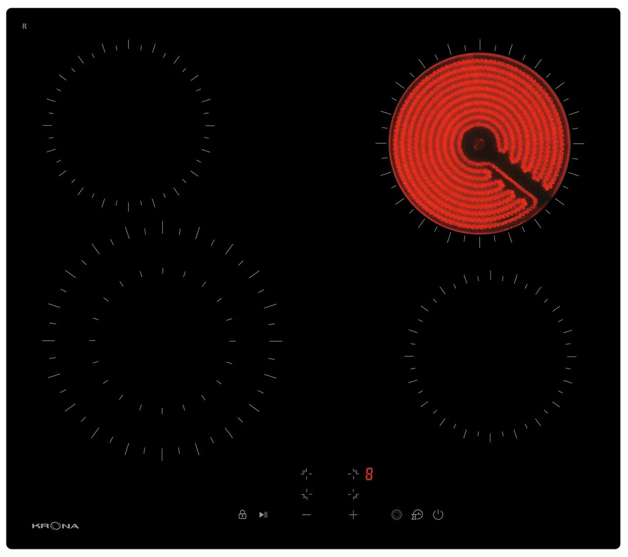 Изображение товара Электрическая варочная панель Krona ZAUBER 60 BL 1DZTK