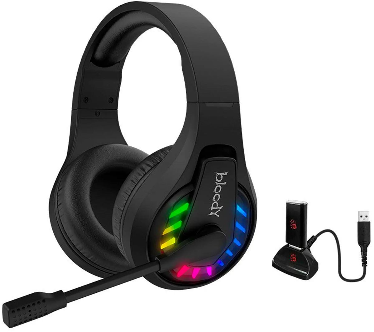 Изображение товара Компьютерная гарнитура A4Tech Bloody GR230, черный, мониторные, BT (GR230)